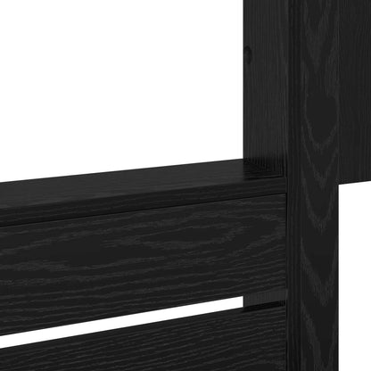 Bunk Bed for Kids Black Oak 90 x 190 cm Engineered wood