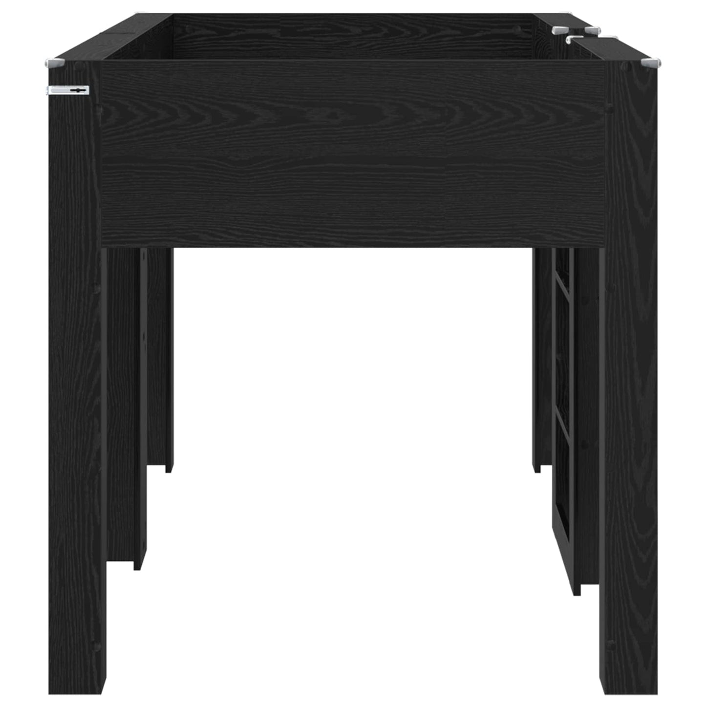 Bunk Bed for Kids Black Oak 90 x 190 cm Engineered wood