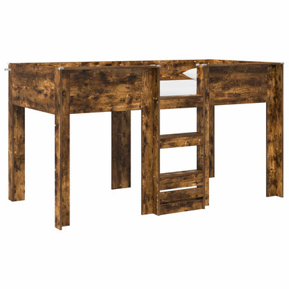 Bunk Bed for Kids Smoked Oak 90 x 200 cm Engineered wood