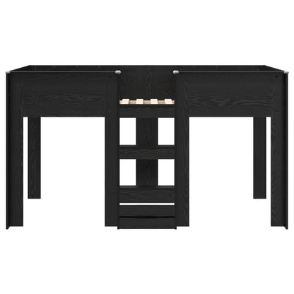 Bunk Bed for Kids Black Oak 100 x 200 cm Engineered wood