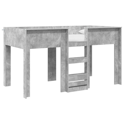 Bunk Bed for Kids Concrete Grey 100 x 200 cm Engineered wood