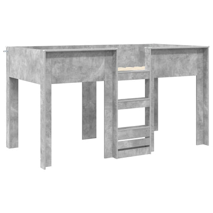 Bunk Bed for Kids Concrete Grey 100 x 200 cm Engineered wood
