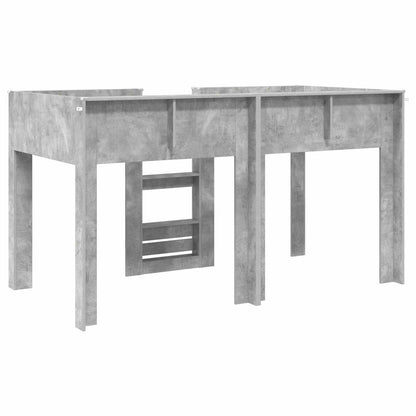 Bunk Bed for Kids Concrete Grey 100 x 200 cm Engineered wood