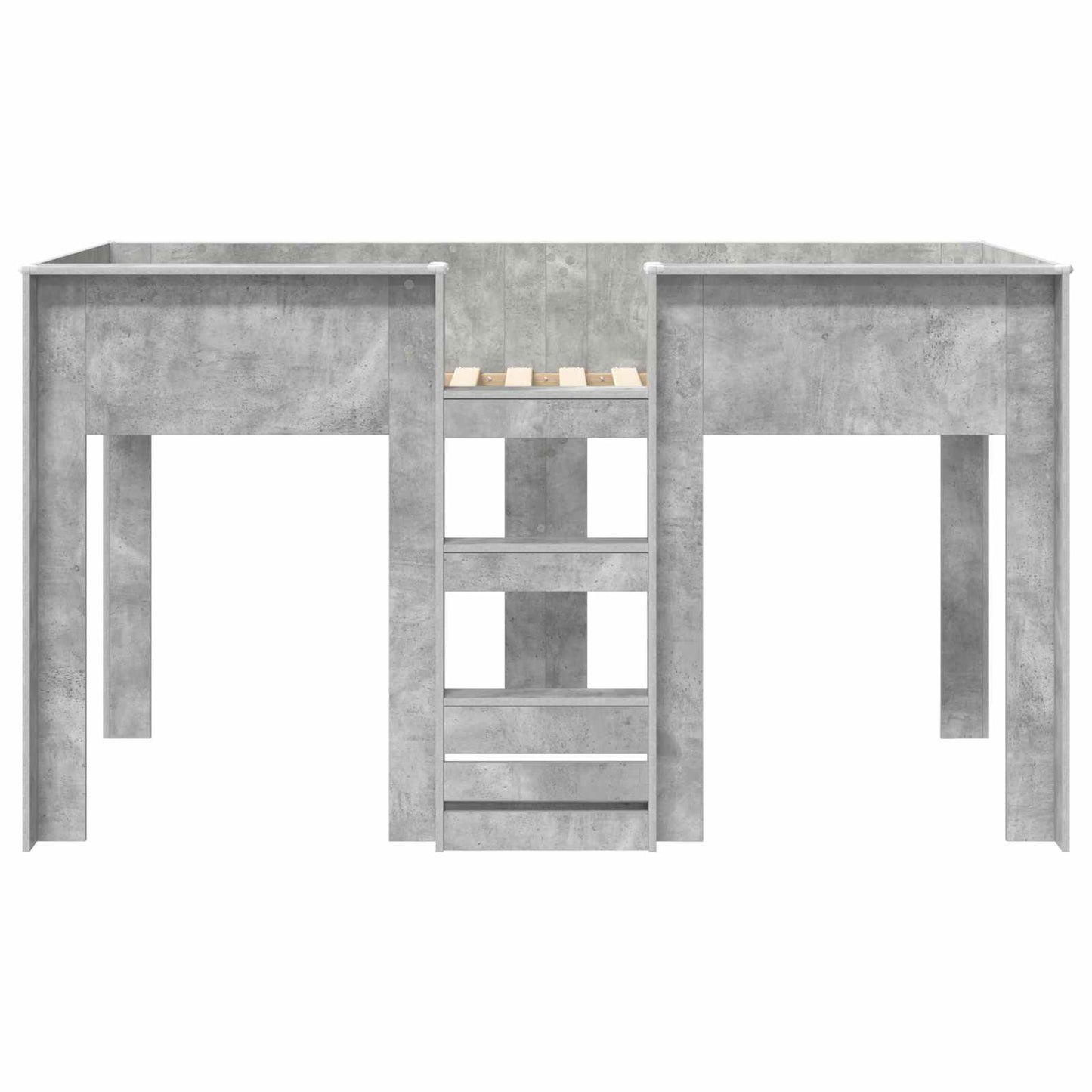 Bunk Bed for Kids Concrete Grey 100 x 200 cm Engineered wood