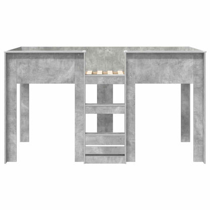 Bunk Bed for Kids Concrete Grey 100 x 200 cm Engineered wood