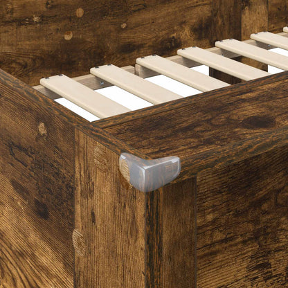 Bunk Bed for Kids Smoked Oak 100 x 200 cm Engineered wood