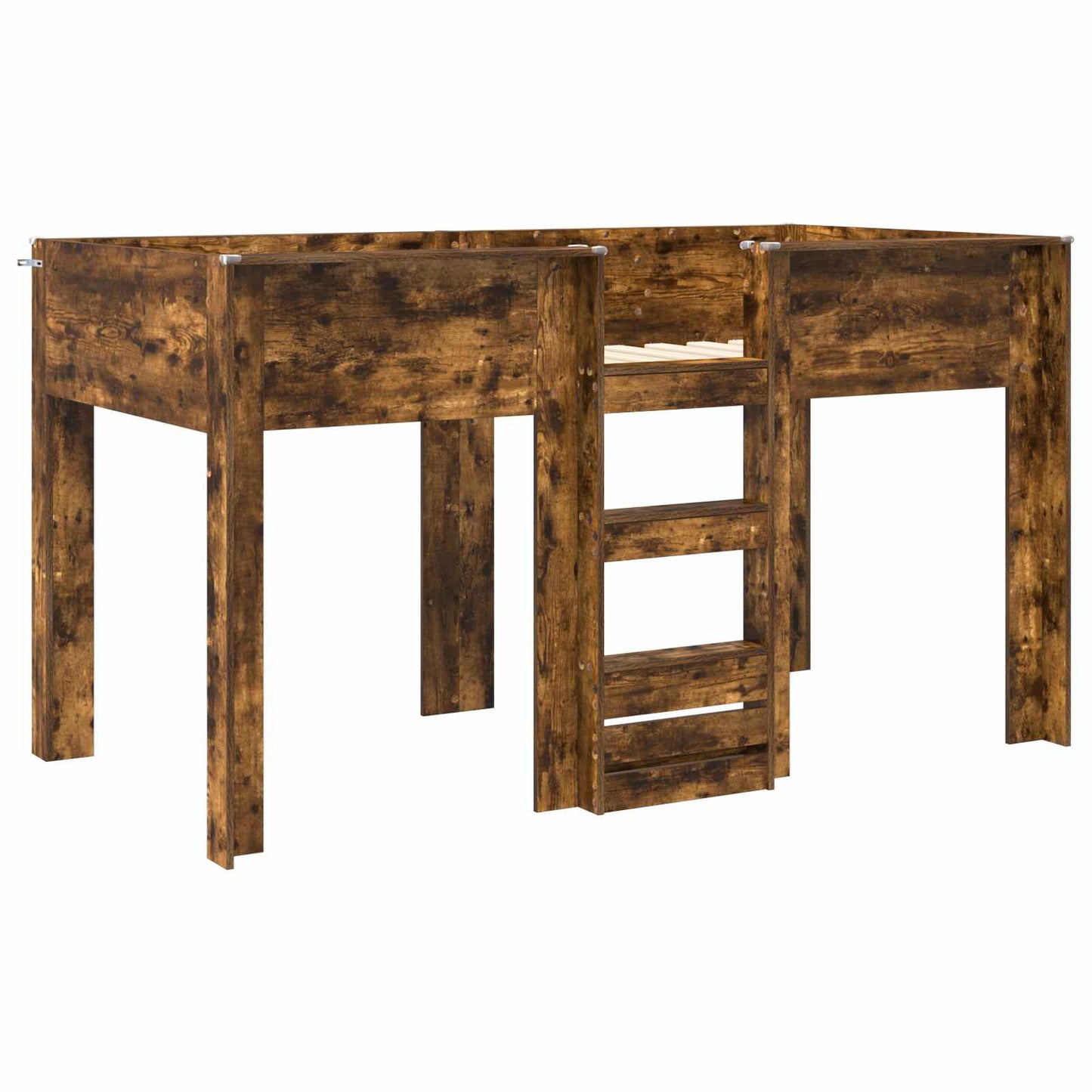 Bunk Bed for Kids Smoked Oak 100 x 200 cm Engineered wood