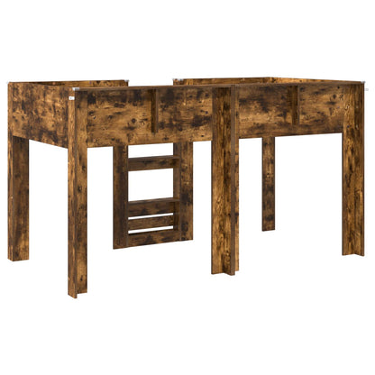 Bunk Bed for Kids Smoked Oak 100 x 200 cm Engineered wood