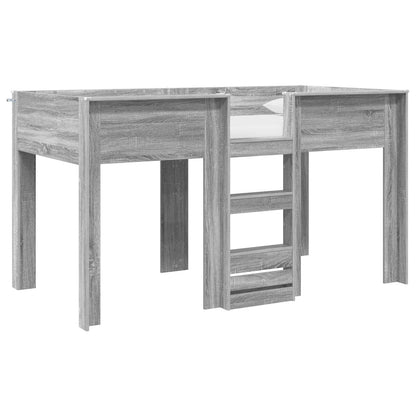 Bunk Bed for Kids Grey Sonoma 100 x 200 cm Engineered wood
