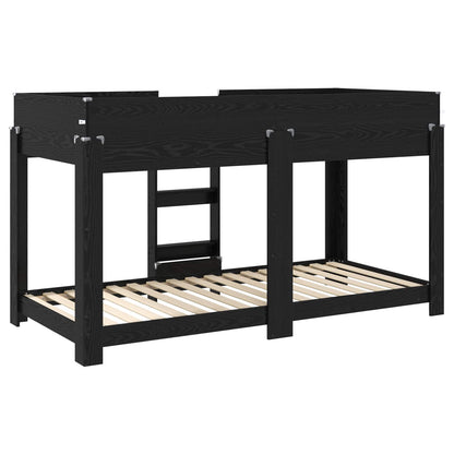 Bunk Bed for Kids Black Oak 100 x 200 cm Engineered Wood