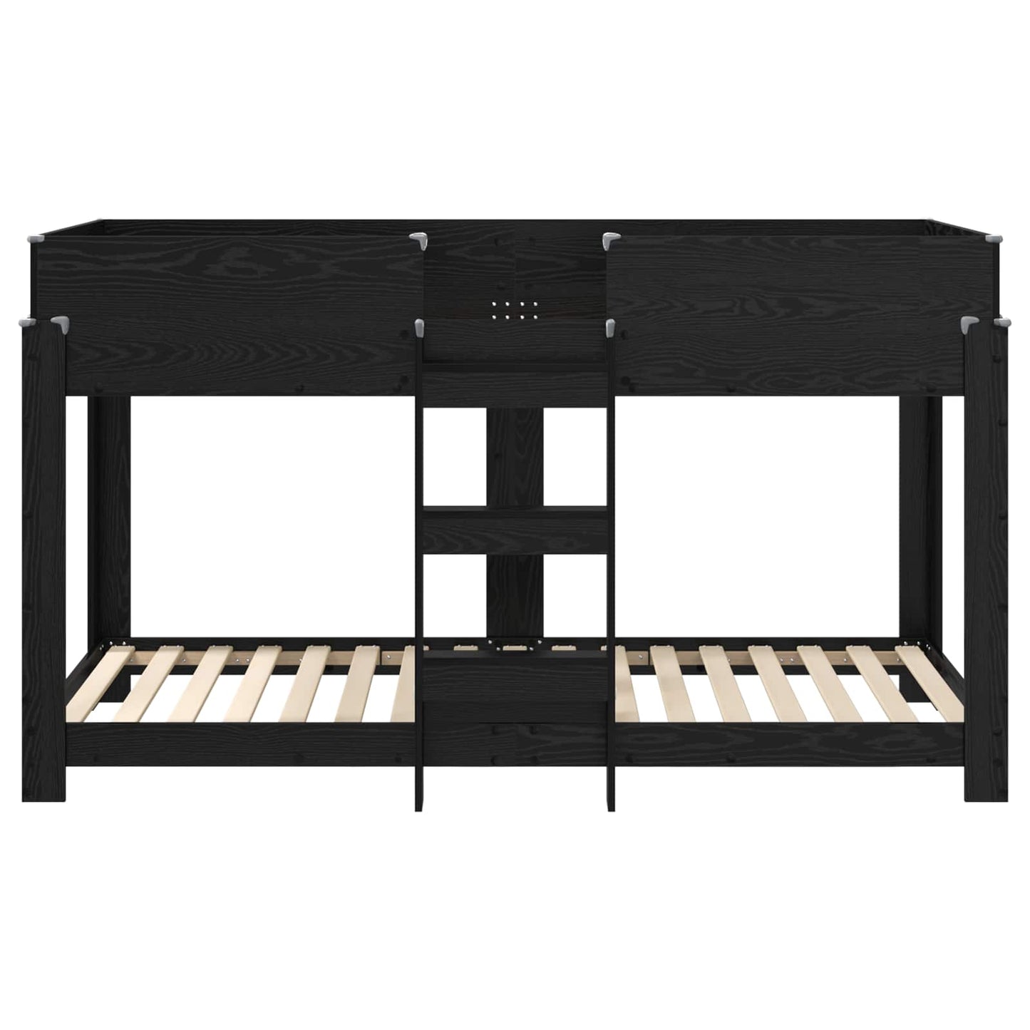 Bunk Bed for Kids Black Oak 100 x 200 cm Engineered Wood