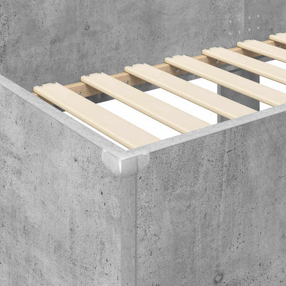 Bunk Bed for Kids Concrete Grey 100 x 200 cm Engineered Wood