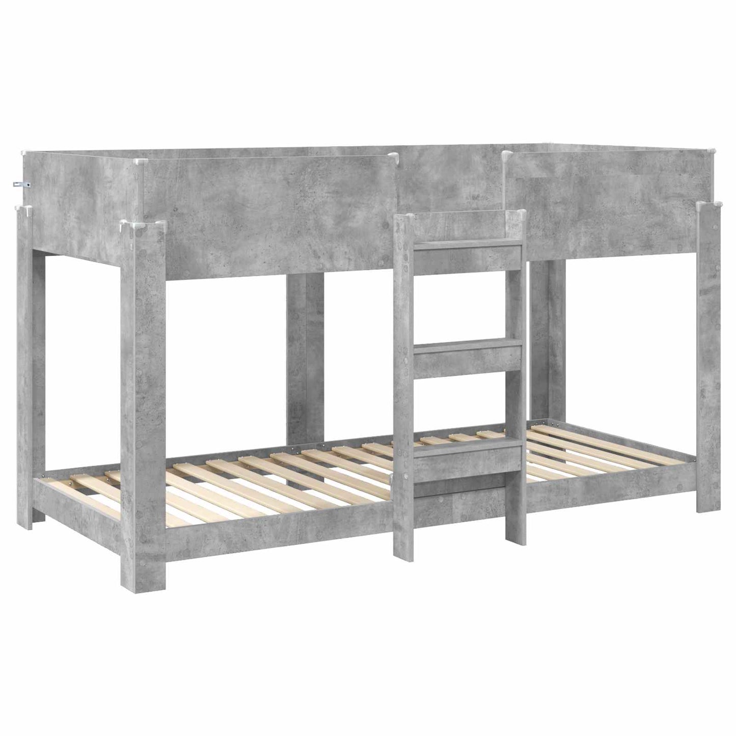 Bunk Bed for Kids Concrete Grey 100 x 200 cm Engineered Wood