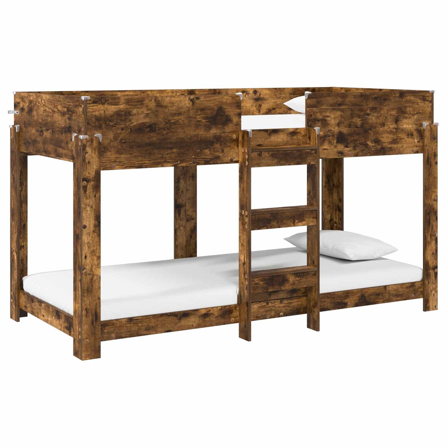 Bunk Bed for Kids Smoked Oak 100 x 200 cm Engineered Wood