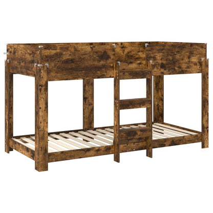 Bunk Bed for Kids Smoked Oak 100 x 200 cm Engineered Wood