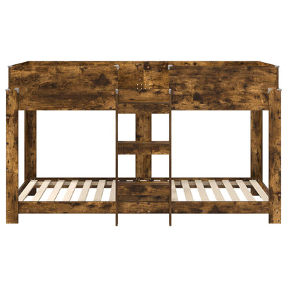Bunk Bed for Kids Smoked Oak 100 x 200 cm Engineered Wood