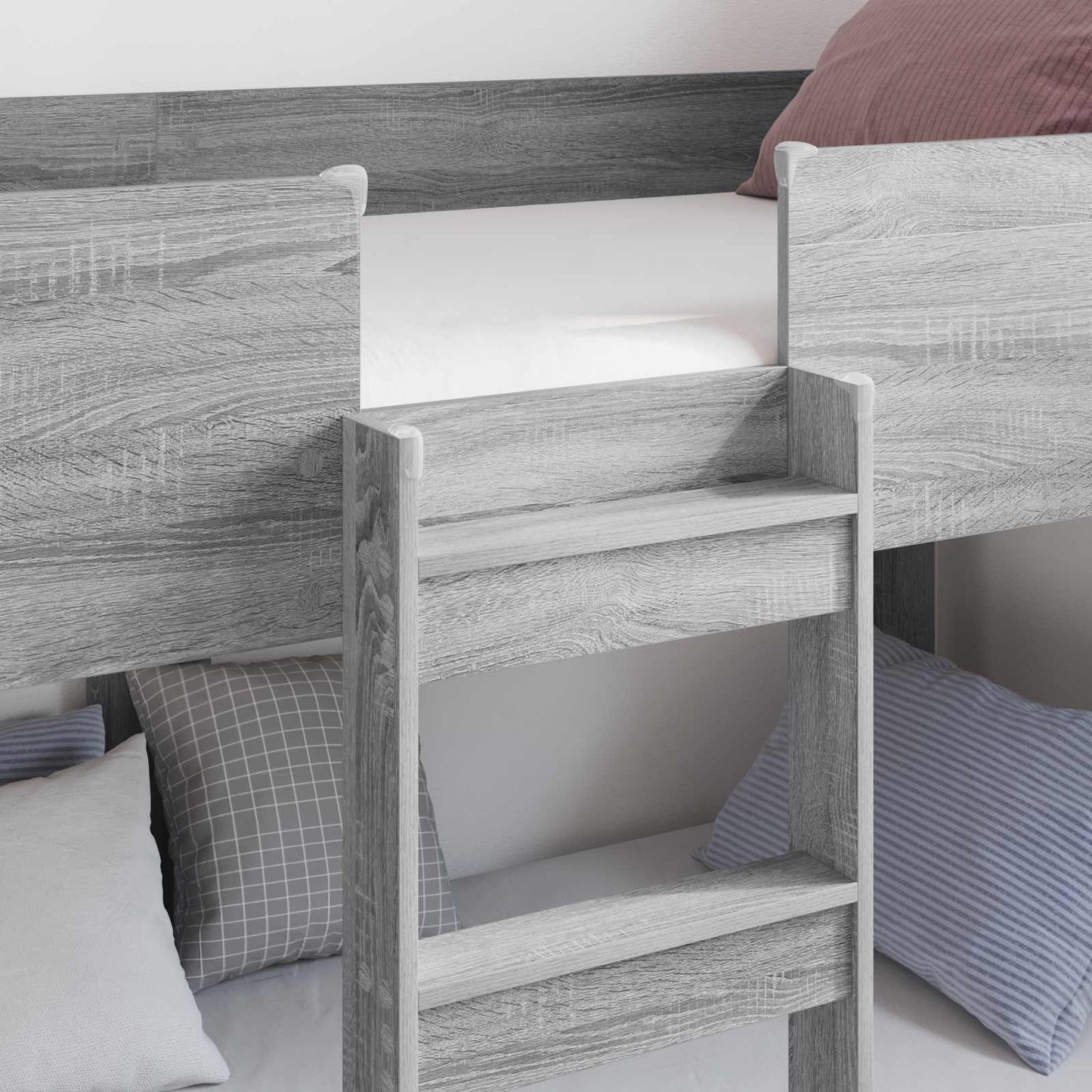 Bunk Bed for Kids Grey Sonoma 100 x 200 cm Engineered Wood