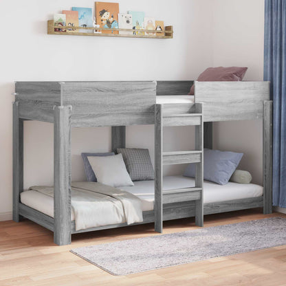 Bunk Bed for Kids Grey Sonoma 100 x 200 cm Engineered Wood