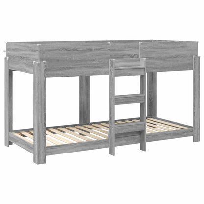 Bunk Bed for Kids Grey Sonoma 100 x 200 cm Engineered Wood
