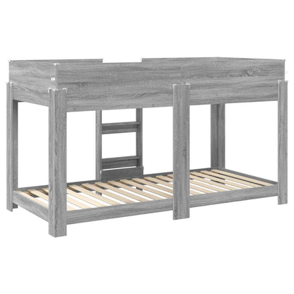 Bunk Bed for Kids Grey Sonoma 100 x 200 cm Engineered Wood