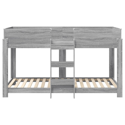 Bunk Bed for Kids Grey Sonoma 100 x 200 cm Engineered Wood