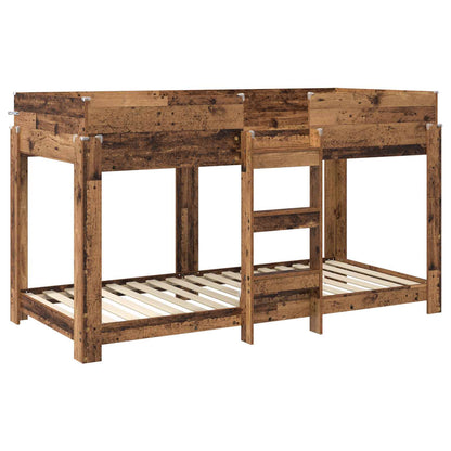 Bunk Bed for Kids Old Wood 100 x 200 cm Engineered Wood