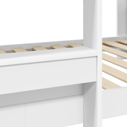 Bunk Bed for Kids White 100 x 200 cm Engineered Wood
