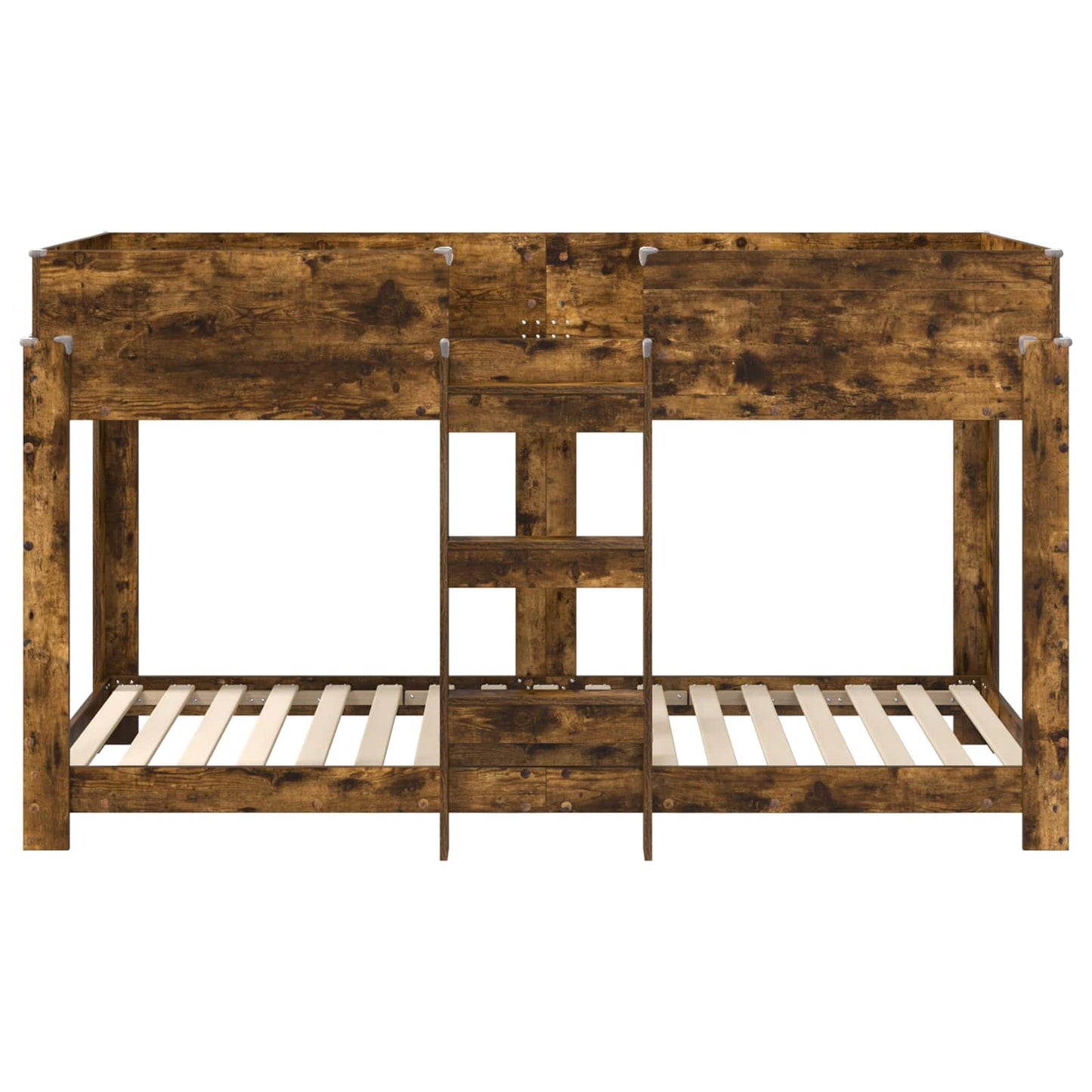 Bunk Bed for Kids Smoked Oak 90 x 200 cm Engineered Wood