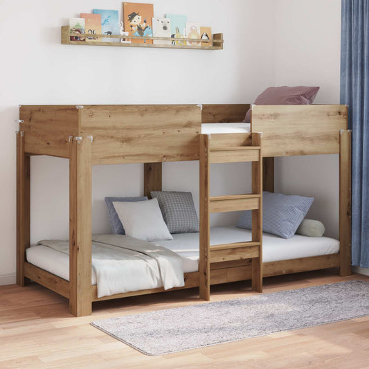 Bunk Bed for Kids Artisan Oak 90 x 200 cm Engineered Wood