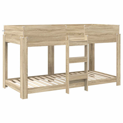 Bunk Bed for Kids Sonoma Oak 80 x 200 cm Engineered Wood