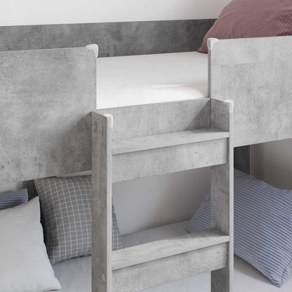Bunk Bed for Kids Concrete Grey 80 x 200 cm Engineered Wood