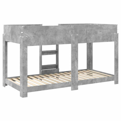 Bunk Bed for Kids Concrete Grey 80 x 200 cm Engineered Wood