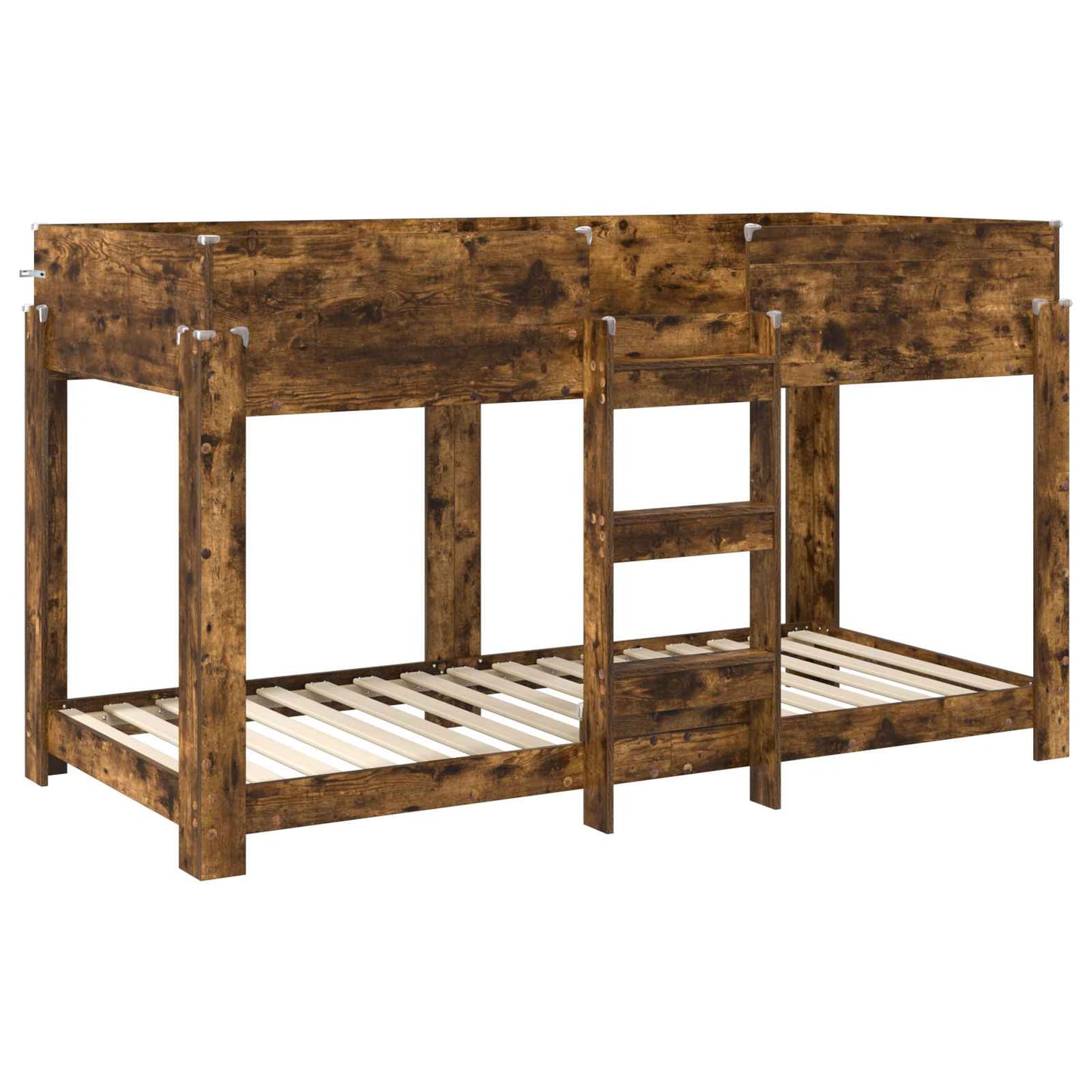 Bunk Bed for Kids Smoked Oak 80 x 200 cm Engineered Wood