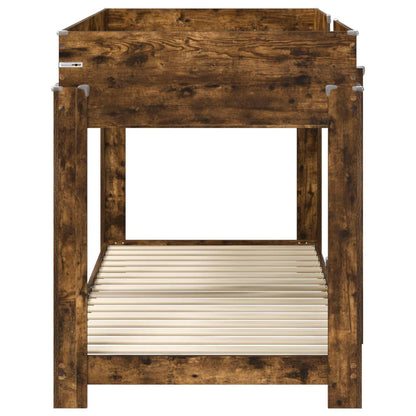 Bunk Bed for Kids Smoked Oak 80 x 200 cm Engineered Wood