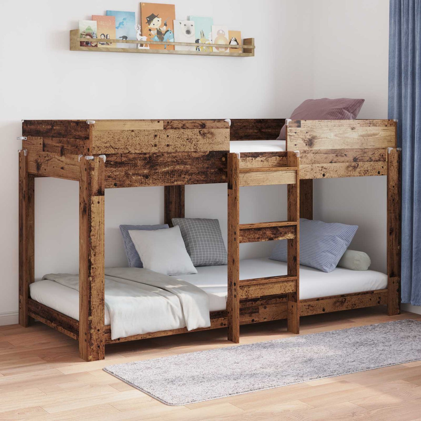 Bunk Bed for Kids Old Wood 80 x 200 cm Engineered Wood