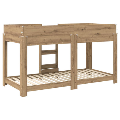 Bunk Bed for Kids Artisan Oak 80 x 200 cm Engineered Wood