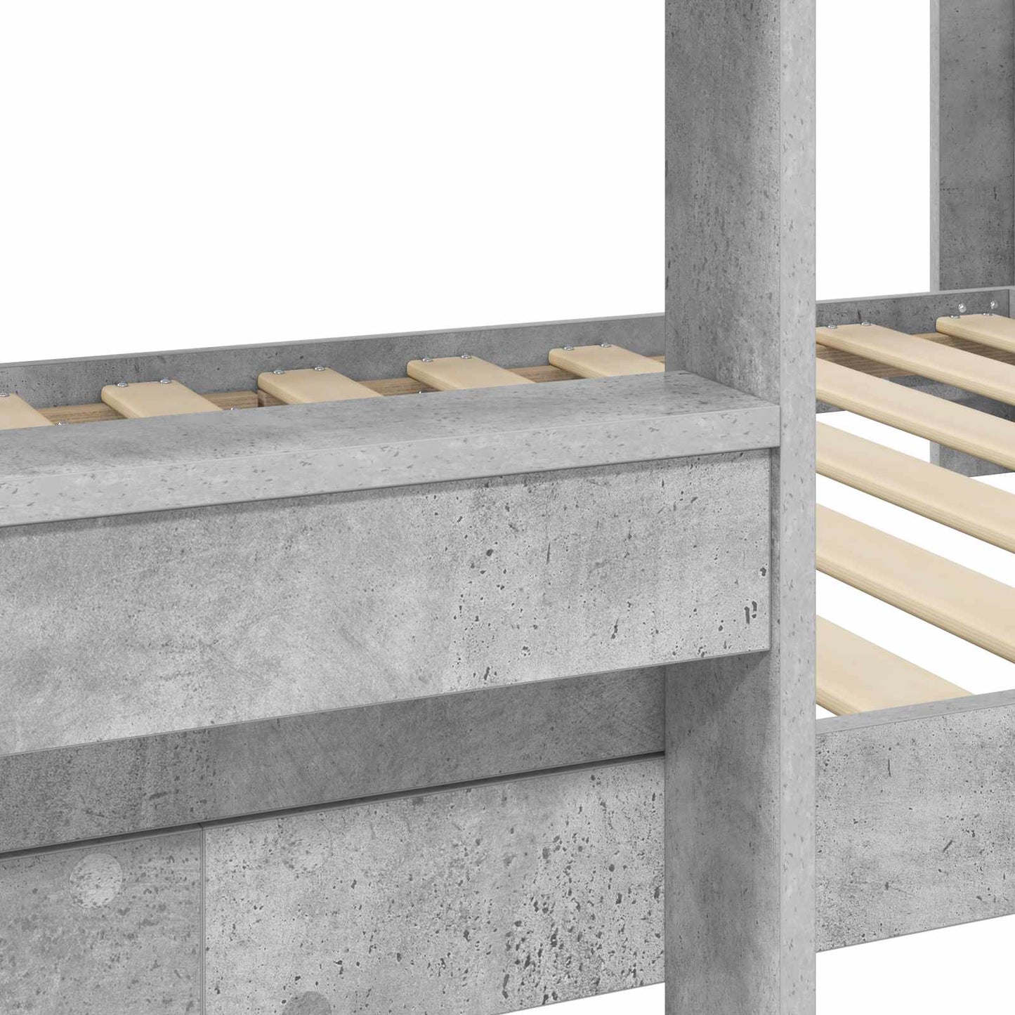 Bunk Bed for Kids Concrete Grey 90 x 190 cm Engineered Wood