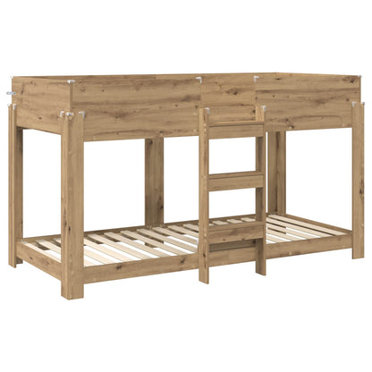 Bunk Bed for Kids Artisan Oak 90 x 190 cm Engineered Wood