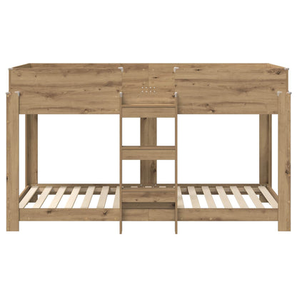 Bunk Bed for Kids Artisan Oak 90 x 190 cm Engineered Wood