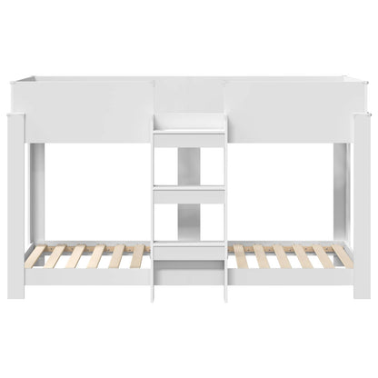 Bunk Bed for Kids White 75 x 190 cm Engineered Wood