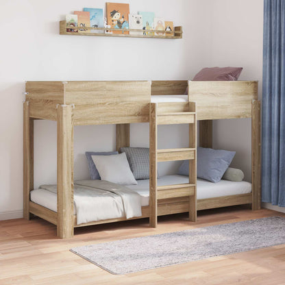 Bunk Bed for Kids Sonoma Oak 75 x 190 cm Engineered Wood