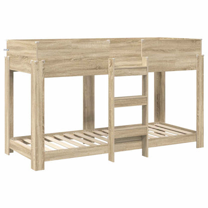 Bunk Bed for Kids Sonoma Oak 75 x 190 cm Engineered Wood