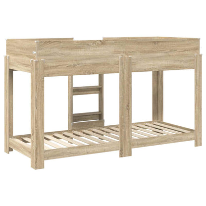 Bunk Bed for Kids Sonoma Oak 75 x 190 cm Engineered Wood