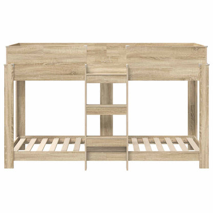 Bunk Bed for Kids Sonoma Oak 75 x 190 cm Engineered Wood