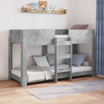 Bunk Bed for Kids Concrete Grey 75 x 190 cm Engineered Wood