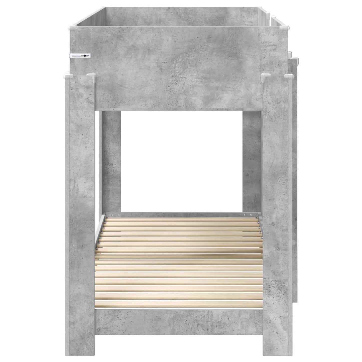 Bunk Bed for Kids Concrete Grey 75 x 190 cm Engineered Wood