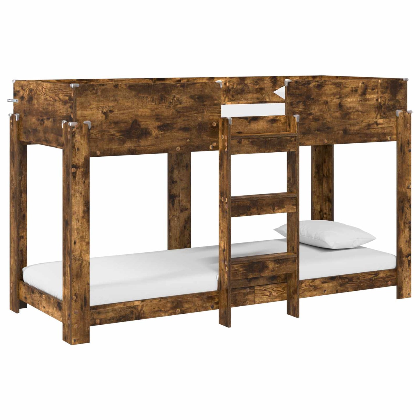 Bunk Bed for Kids Smoked Oak 75 x 190 cm Engineered Wood