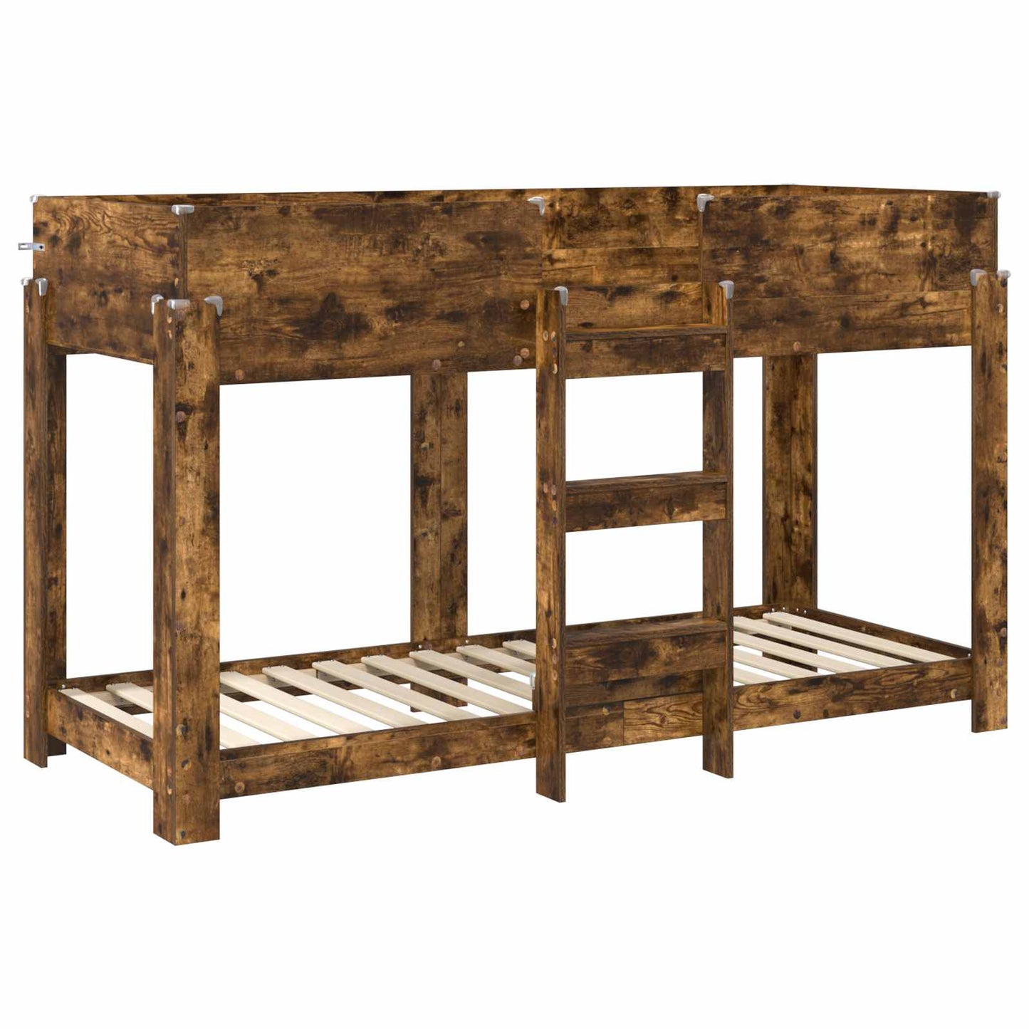 Bunk Bed for Kids Smoked Oak 75 x 190 cm Engineered Wood
