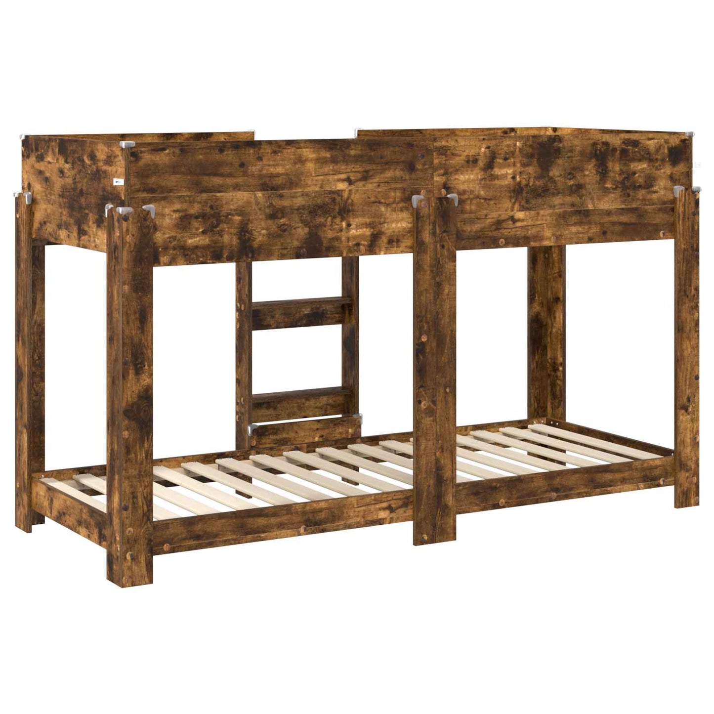 Bunk Bed for Kids Smoked Oak 75 x 190 cm Engineered Wood