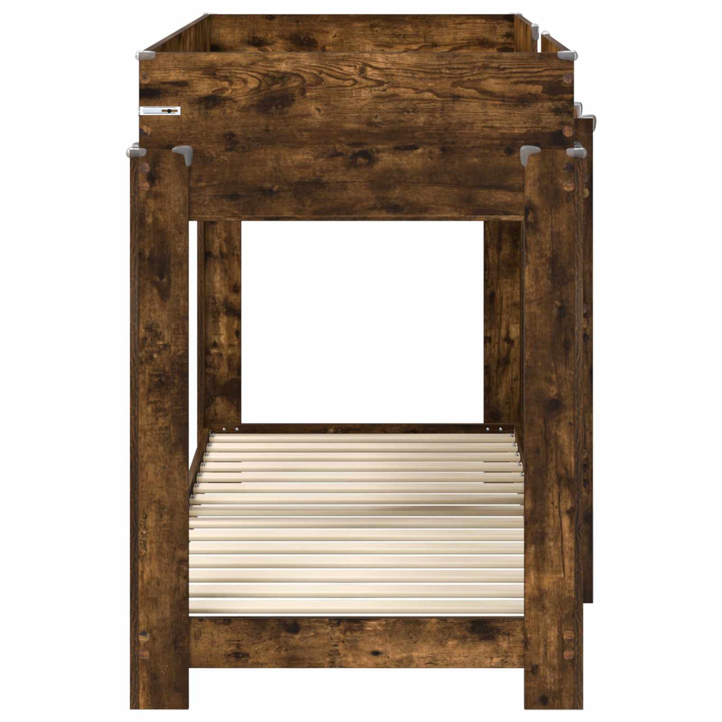 Bunk Bed for Kids Smoked Oak 75 x 190 cm Engineered Wood